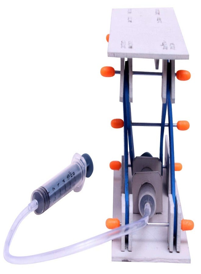 THE CURIOUS BRAIN® Hydraulic/Pneumatic Scissor Lift Working Model- DIY KIT for Girls & Boys- Science FAIR School Model- STEM Learning- Mechanics Working Educational Toy - LAB Model - Image 3